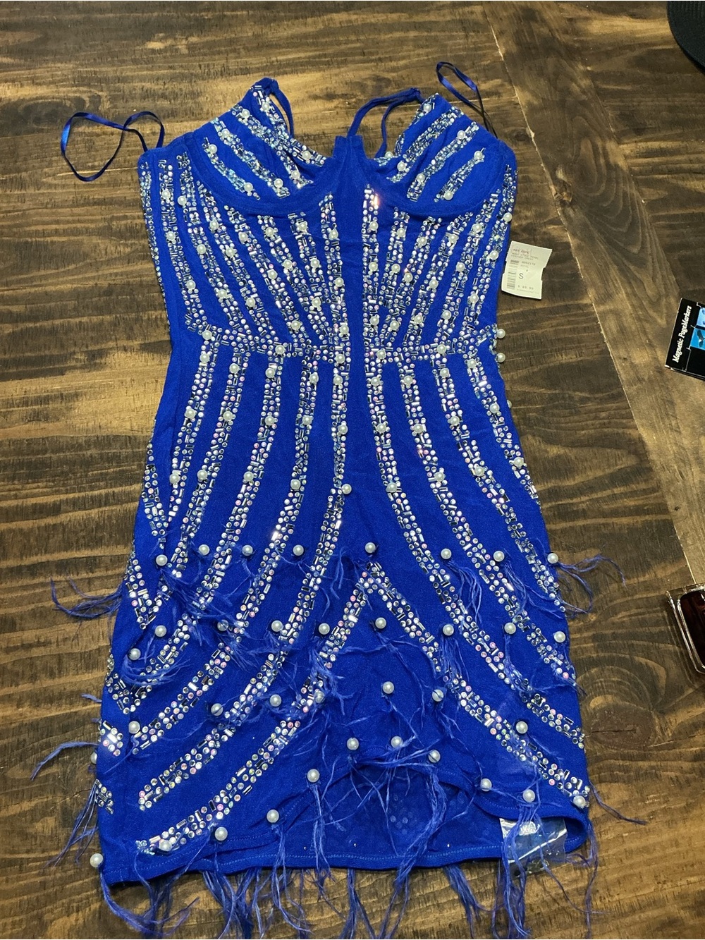 Royal Blue Embellished Party Dress